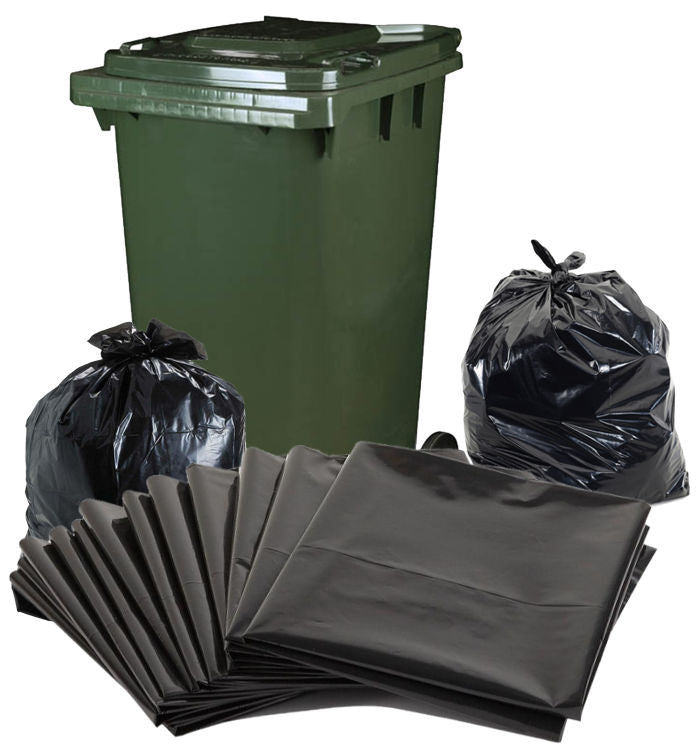 Garbage Bags - Super Heavy Duty - 240 Litre Bag - 580mm x 570mm x 1450mm - 50 Bags