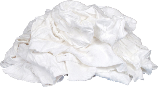 White Knit Rags - 15 kilo bags  x 5 bags