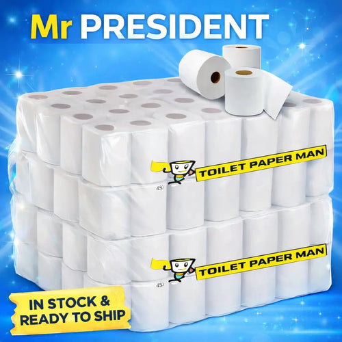 Mr. President The Original - 3ply Toilet Paper - 250 Sheets - 96 Rolls Toilet Paper Toilet Paper