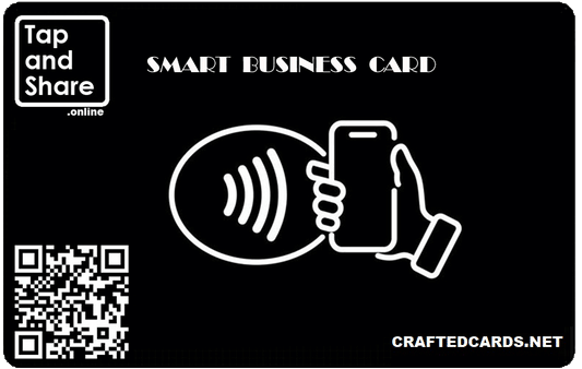 Smart NFC Next Generation Business Card With Dynamic QR Code - Black 