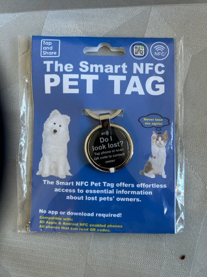 Smart NFC Pet Tag - No Battery - No APP - with Smart Passive Tracking