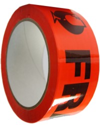 Packing Tape - "FRAGILE" - 48 mm x 66 m - 47 Um - Red - 36/Carton
