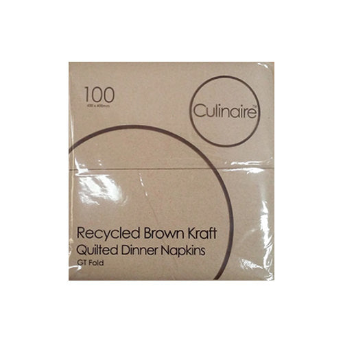 GT Fold Brown Quilted Serviettes - 1000 Sheets per Carton - 1 Carton