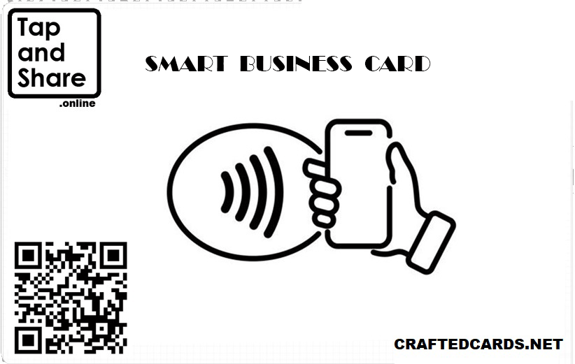 Smart NFC Next Generation Business Card With Dynamic QR Code - White